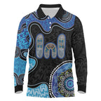 Personalised Aboriginal Art Woman Symbol Long Sleeve Polo Shirt