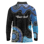 Personalised Aboriginal Art Woman Symbol Long Sleeve Polo Shirt