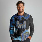 Personalised Aboriginal Art Woman Symbol Long Sleeve Polo Shirt