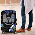 Personalised Aboriginal Art Woman Symbol Luggage Cover