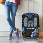 Personalised Aboriginal Art Woman Symbol Luggage Cover