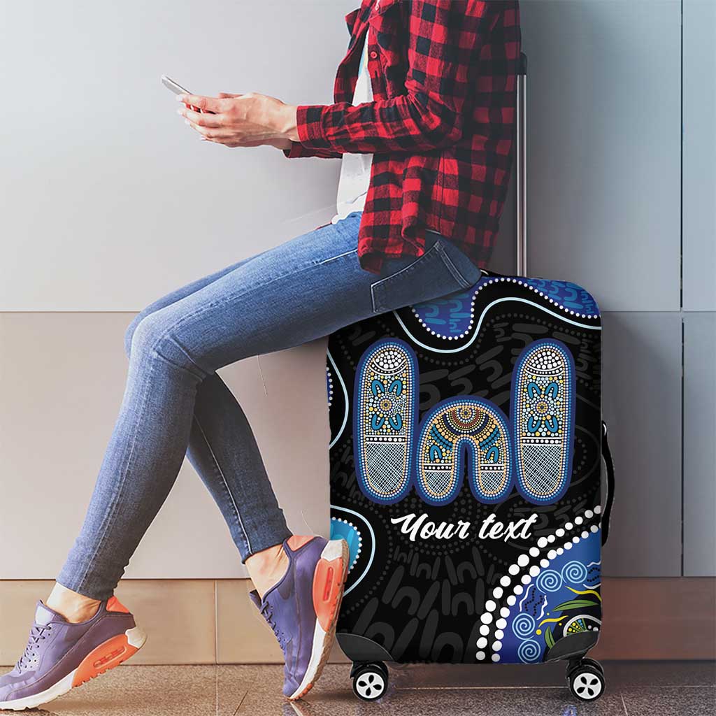 Personalised Aboriginal Art Woman Symbol Luggage Cover