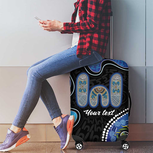 Personalised Aboriginal Art Woman Symbol Luggage Cover