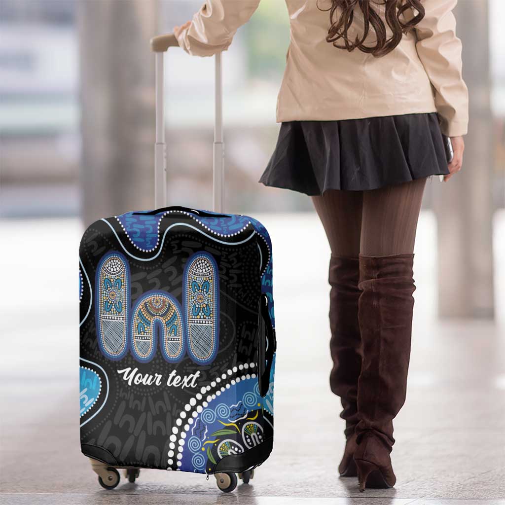 Personalised Aboriginal Art Woman Symbol Luggage Cover