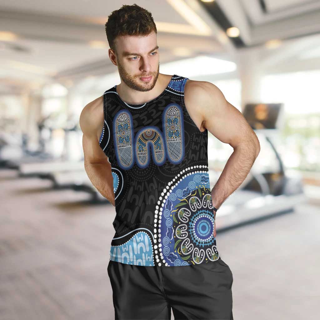 Personalised Aboriginal Art Woman Symbol Men Tank Top