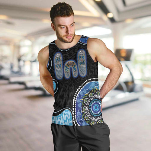 Personalised Aboriginal Art Woman Symbol Men Tank Top