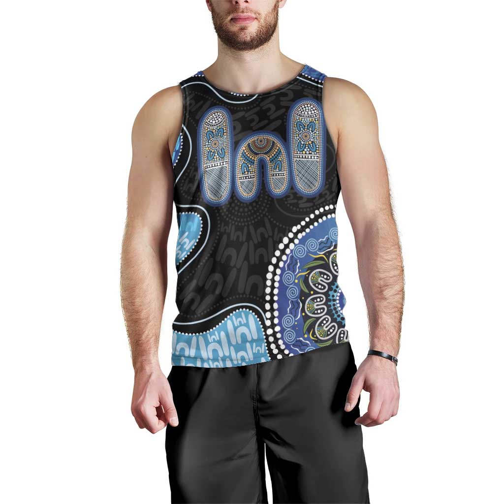 Personalised Aboriginal Art Woman Symbol Men Tank Top