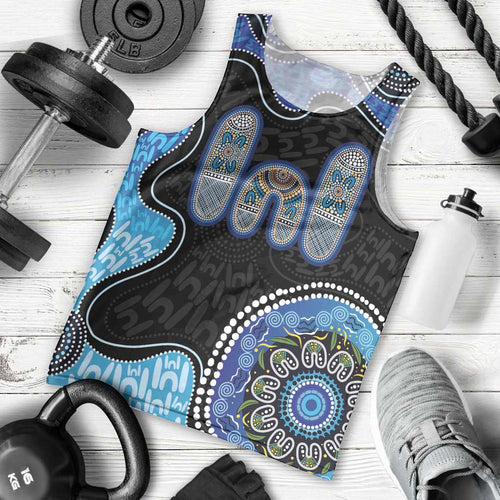 Personalised Aboriginal Art Woman Symbol Men Tank Top