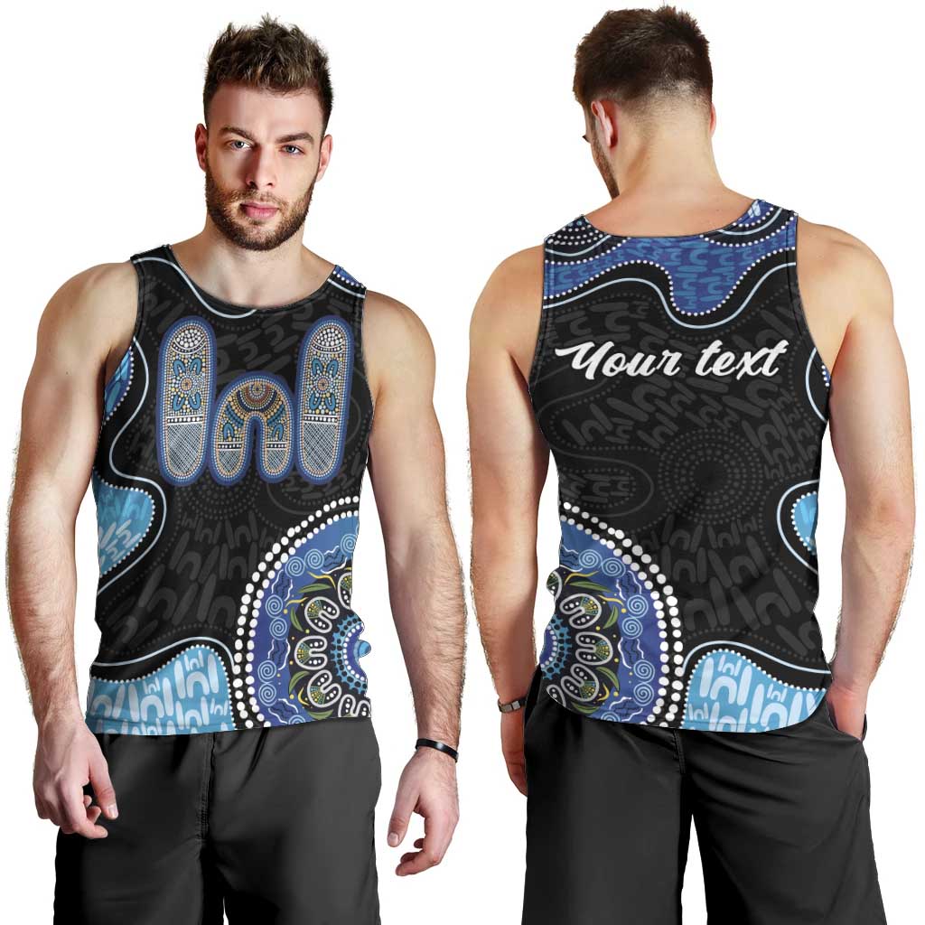 Personalised Aboriginal Art Woman Symbol Men Tank Top