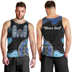 Personalised Aboriginal Art Woman Symbol Men Tank Top