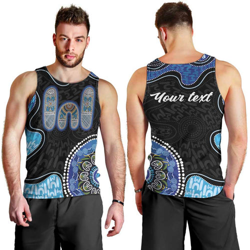 Personalised Aboriginal Art Woman Symbol Men Tank Top