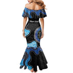 Personalised Aboriginal Art Woman Symbol Mermaid Dress