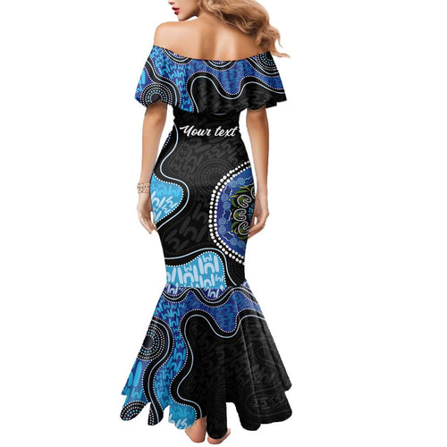 Personalised Aboriginal Art Woman Symbol Mermaid Dress