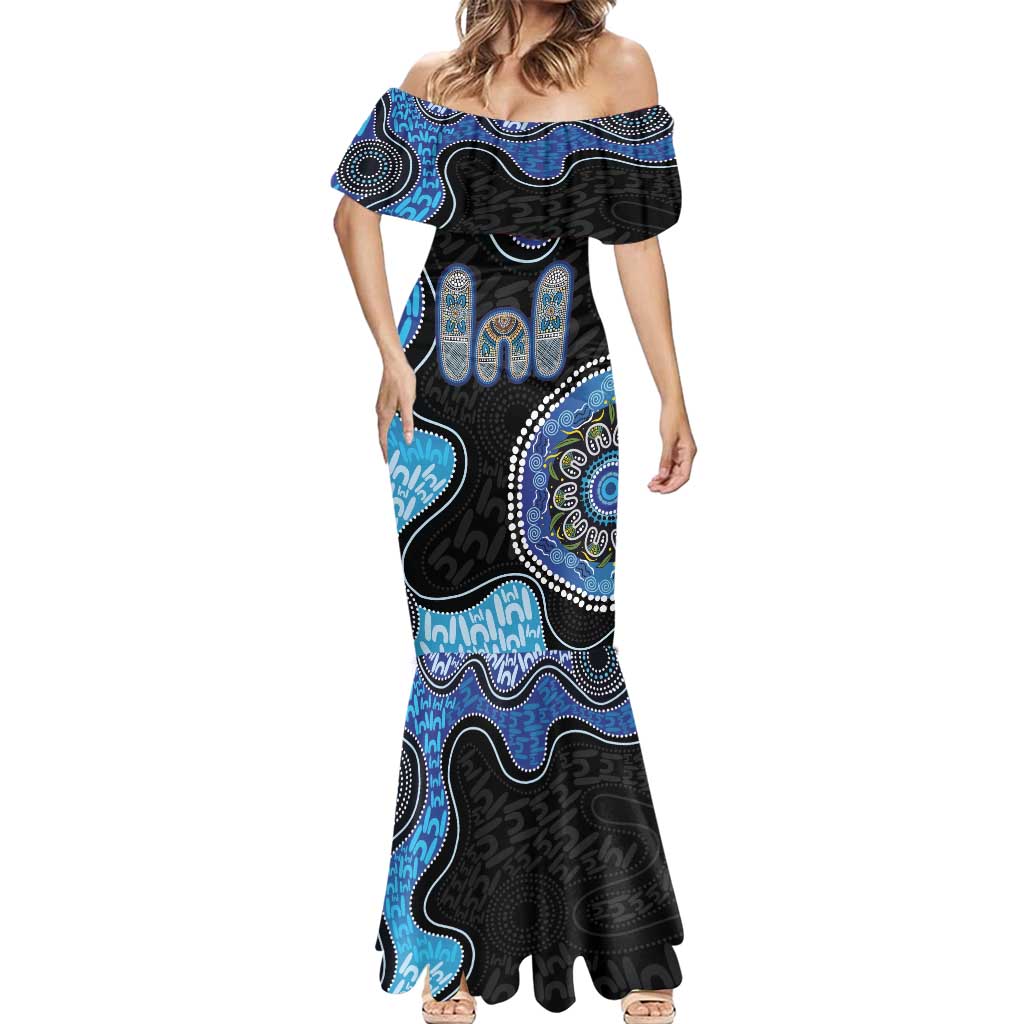 Personalised Aboriginal Art Woman Symbol Mermaid Dress