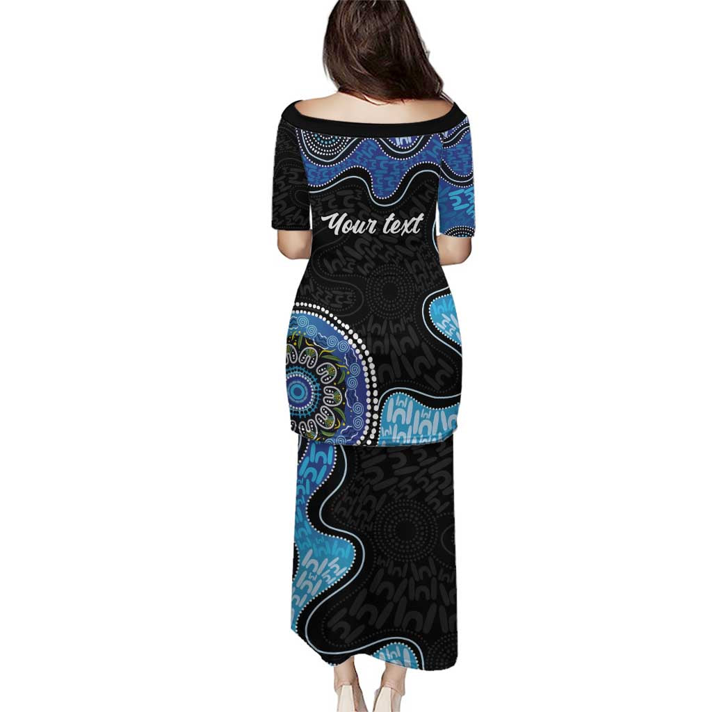 Personalised Aboriginal Art Woman Symbol Puletasi