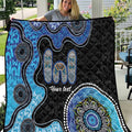 Personalised Aboriginal Art Woman Symbol Quilt