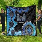 Personalised Aboriginal Art Woman Symbol Quilt