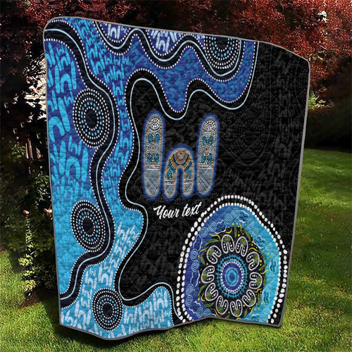 Personalised Aboriginal Art Woman Symbol Quilt