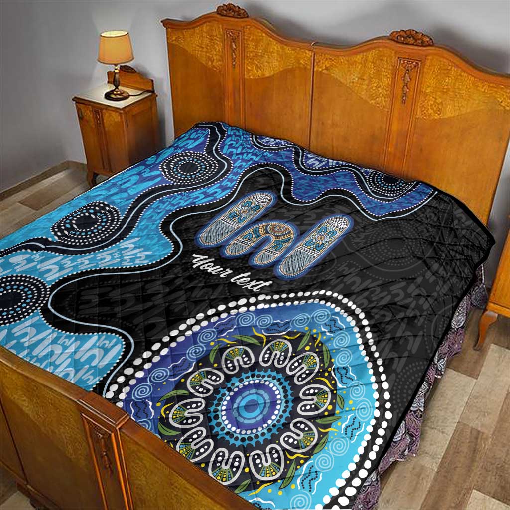 Personalised Aboriginal Art Woman Symbol Quilt