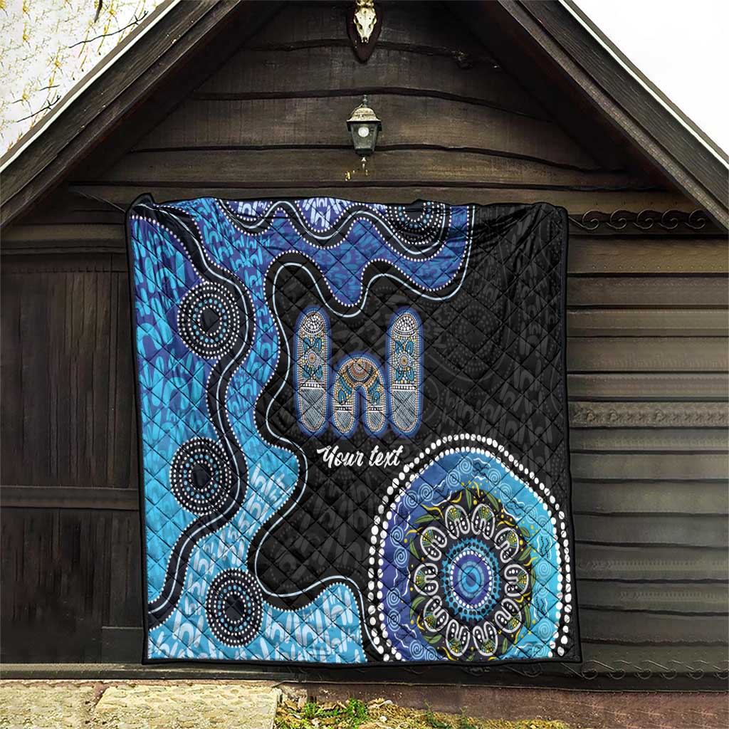 Personalised Aboriginal Art Woman Symbol Quilt