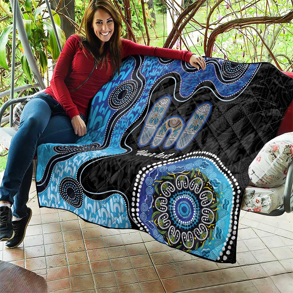 Personalised Aboriginal Art Woman Symbol Quilt