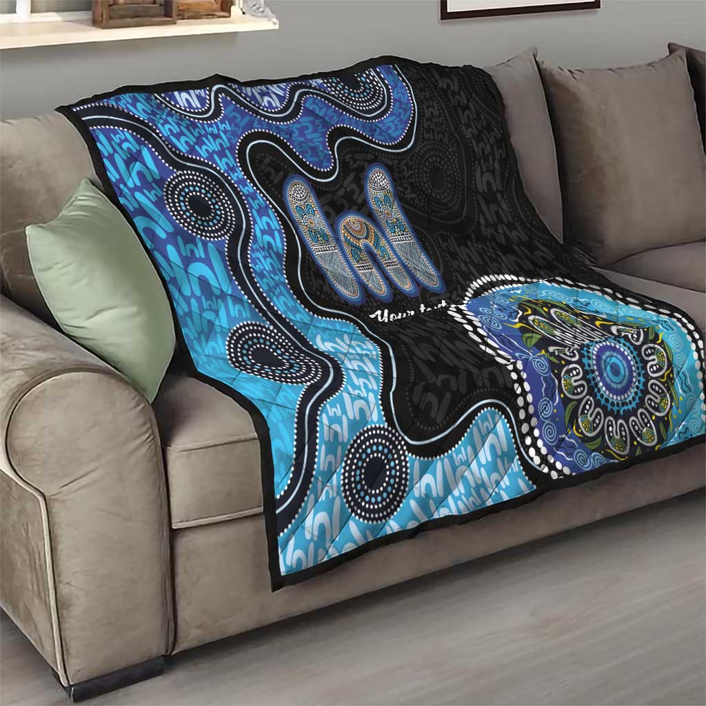 Personalised Aboriginal Art Woman Symbol Quilt