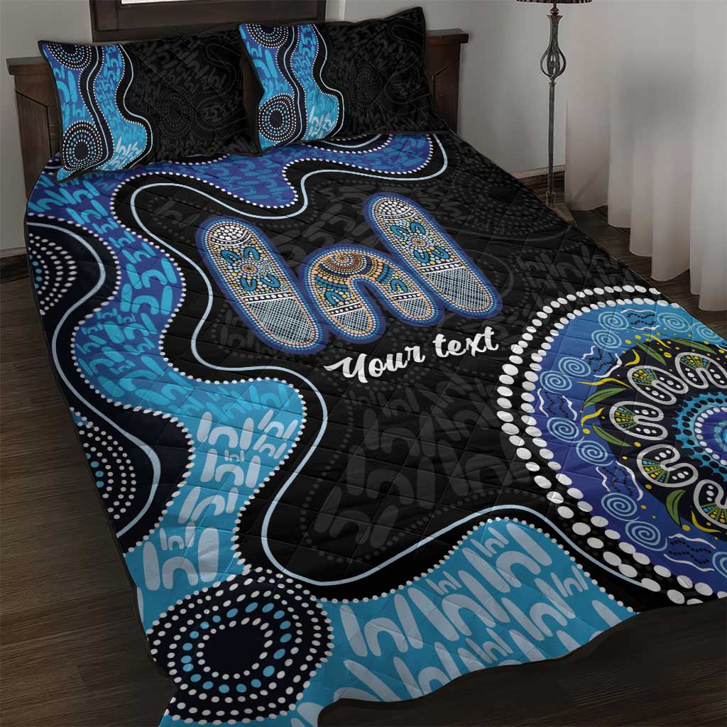 Personalised Aboriginal Art Woman Symbol Quilt Bed Set