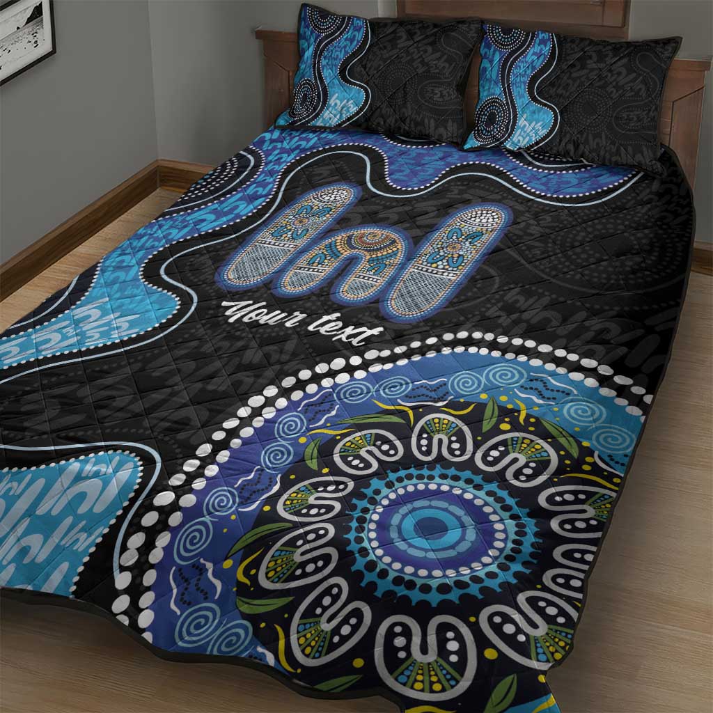 Personalised Aboriginal Art Woman Symbol Quilt Bed Set