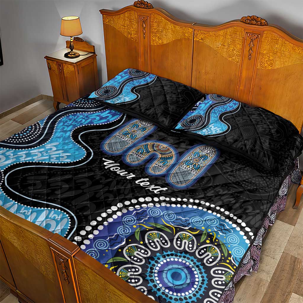 Personalised Aboriginal Art Woman Symbol Quilt Bed Set