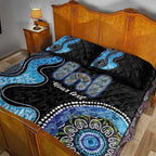 Personalised Aboriginal Art Woman Symbol Quilt Bed Set