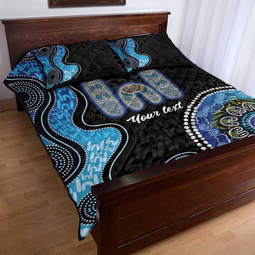 Personalised Aboriginal Art Woman Symbol Quilt Bed Set