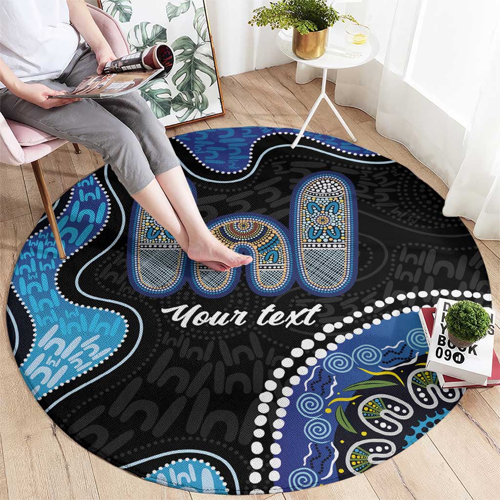 Personalised Aboriginal Art Woman Symbol Round Carpet