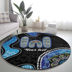 Personalised Aboriginal Art Woman Symbol Round Carpet