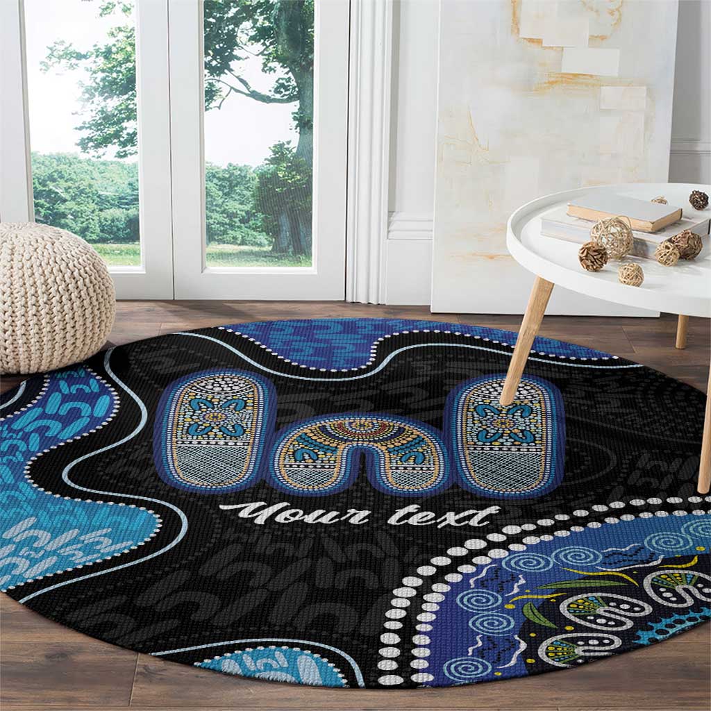 Personalised Aboriginal Art Woman Symbol Round Carpet