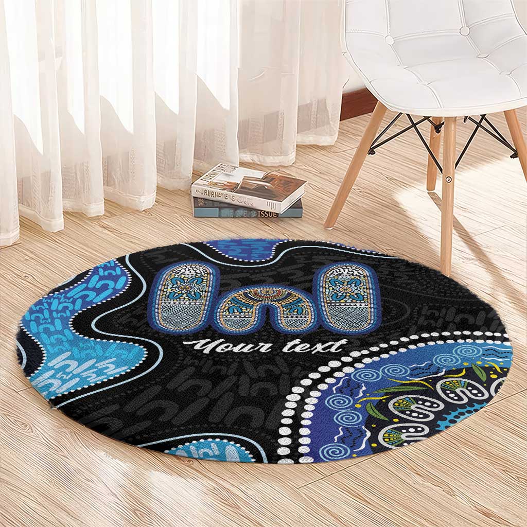 Personalised Aboriginal Art Woman Symbol Round Carpet