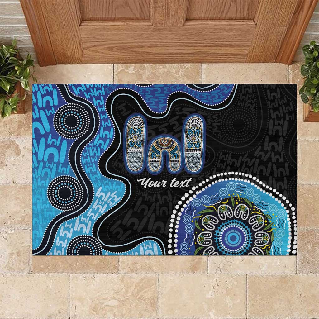Personalised Aboriginal Art Woman Symbol Rubber Doormat
