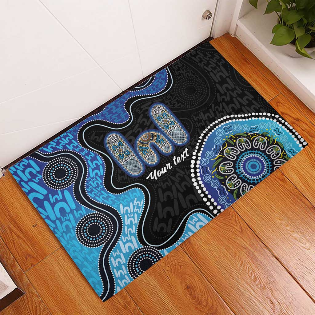 Personalised Aboriginal Art Woman Symbol Rubber Doormat