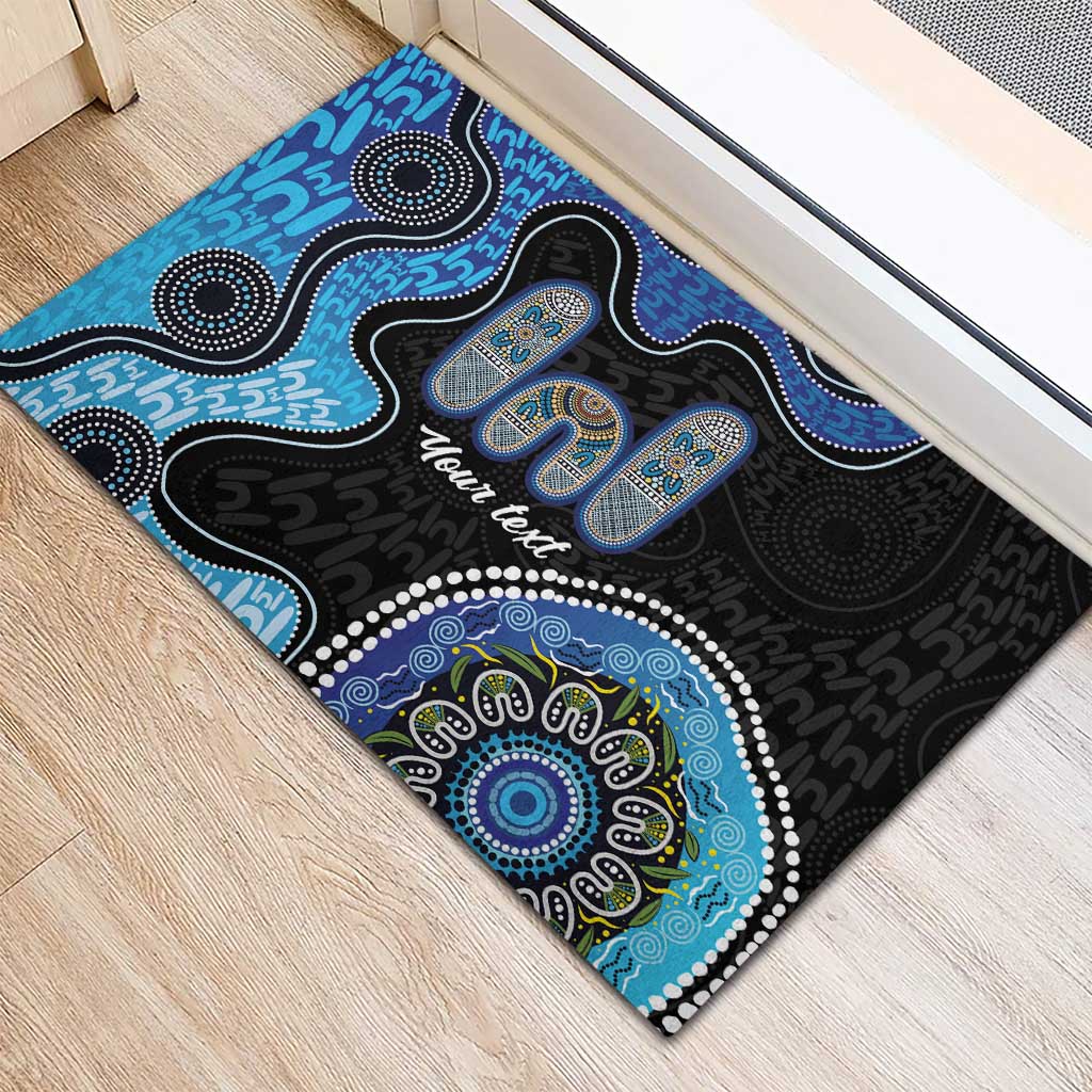 Personalised Aboriginal Art Woman Symbol Rubber Doormat