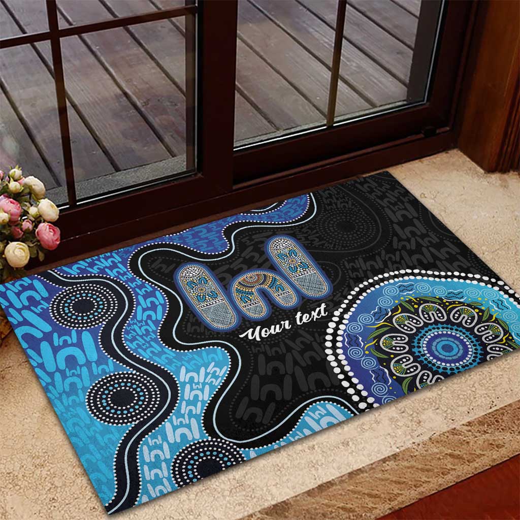 Personalised Aboriginal Art Woman Symbol Rubber Doormat
