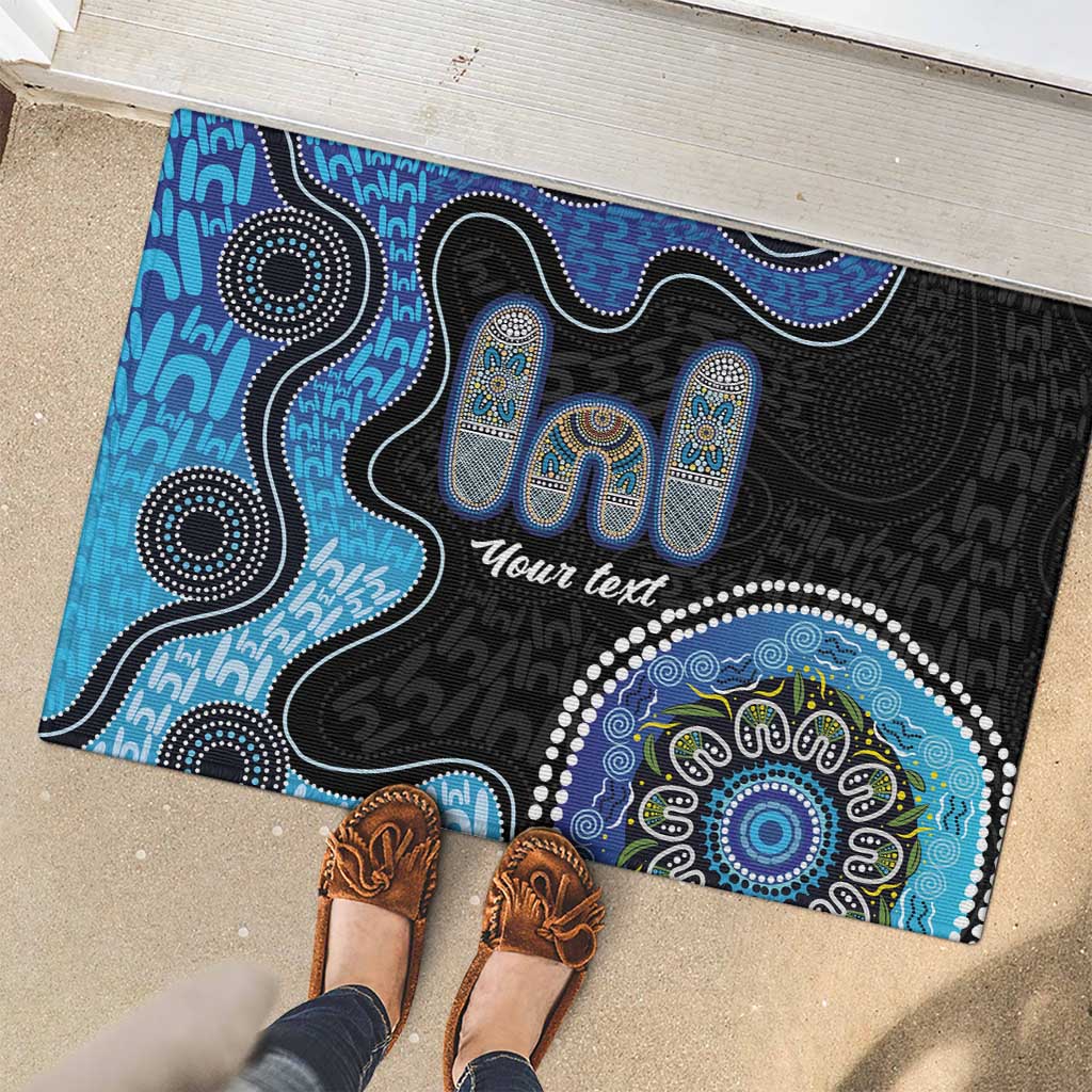 Personalised Aboriginal Art Woman Symbol Rubber Doormat