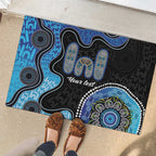 Personalised Aboriginal Art Woman Symbol Rubber Doormat