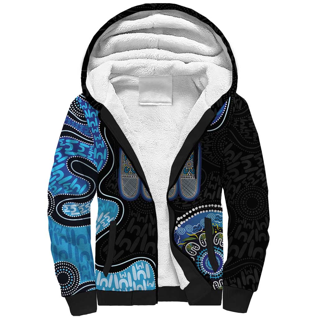 Personalised Aboriginal Art Woman Symbol Sherpa Hoodie