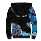 Personalised Aboriginal Art Woman Symbol Sherpa Hoodie