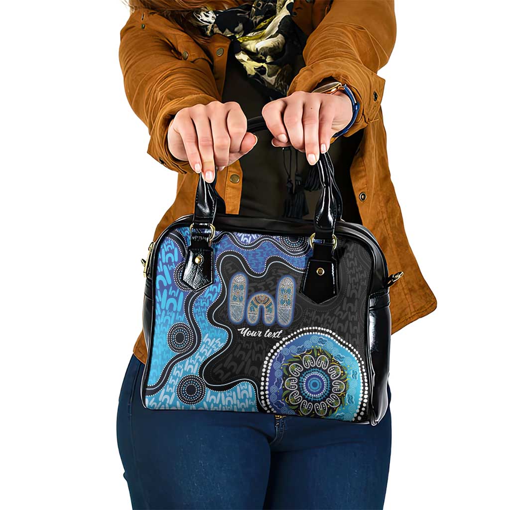 Personalised Aboriginal Art Woman Symbol Shoulder Handbag