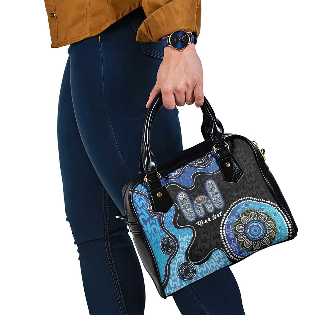 Personalised Aboriginal Art Woman Symbol Shoulder Handbag