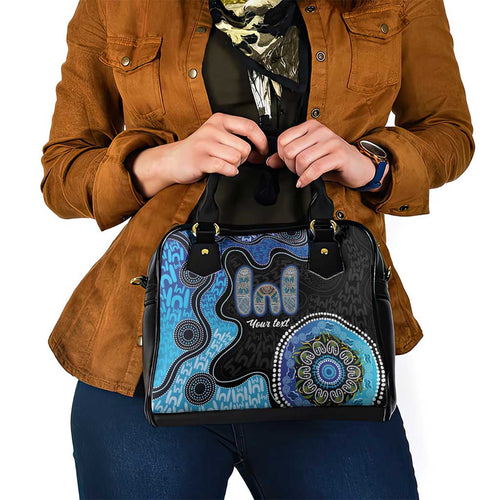 Personalised Aboriginal Art Woman Symbol Shoulder Handbag