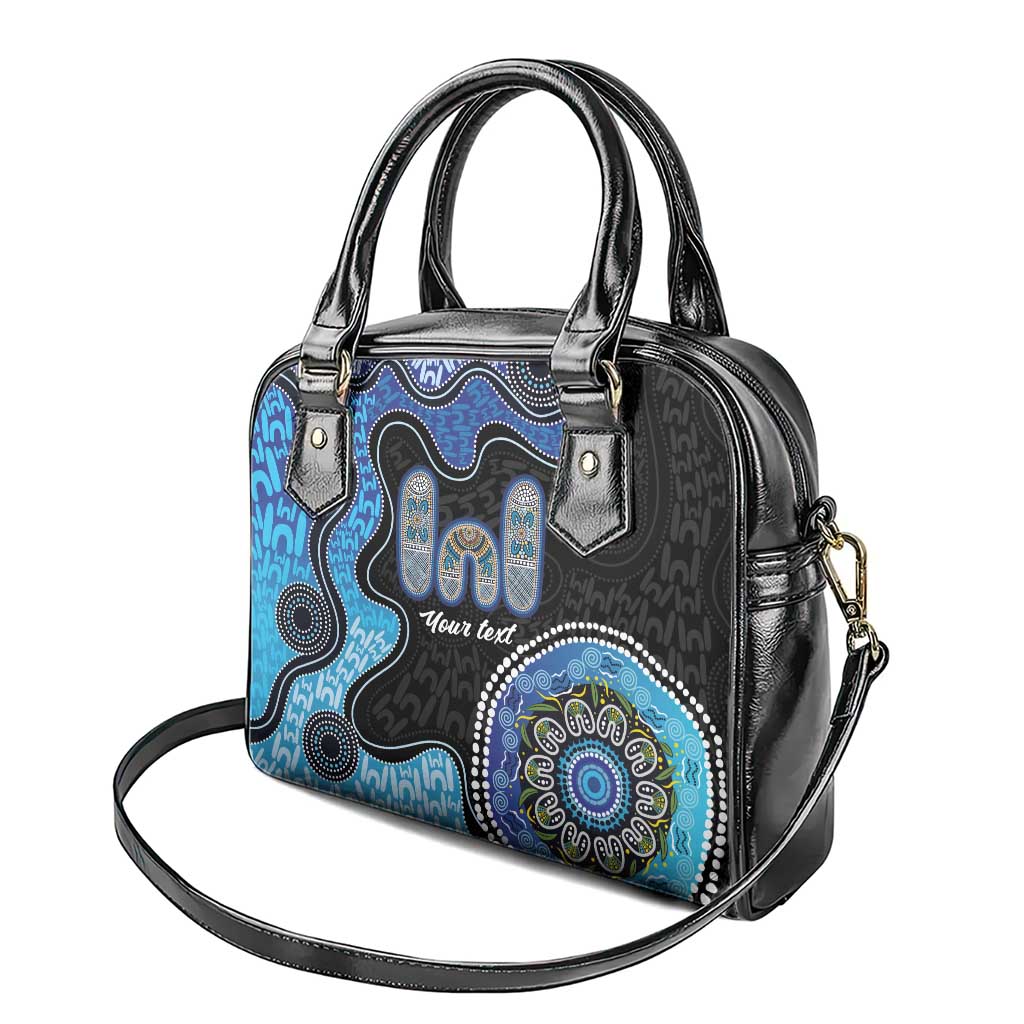 Personalised Aboriginal Art Woman Symbol Shoulder Handbag