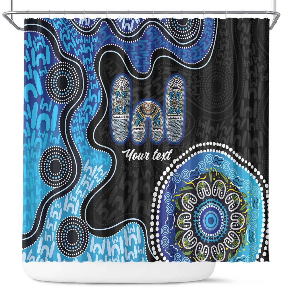 Personalised Aboriginal Art Woman Symbol Shower Curtain