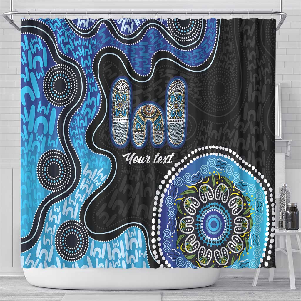 Personalised Aboriginal Art Woman Symbol Shower Curtain