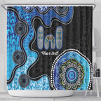 Personalised Aboriginal Art Woman Symbol Shower Curtain